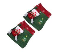Gogogmee 2pièces Fourre-tout Feutre Sacs Pochette De Noël De De Mariage De Friandises De Noël De à Cordon Pochette à Bijoux Pratique à Ranger Sans Prendre De Place