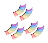 Gogogmee 3 Paires Faux cils couleur vaporeux œil fouetter extensions regarder coloré violet filles comme duveteux cils d'Halloween de maquillage d'halloween