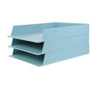 Gogogmee 3 pièces Boîte de Rangement Administrative Empilable Capacité pour Organisation de Bureau Support de Magazines et Documents Organisateur de Bureau Vert Menthe