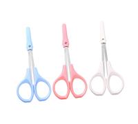 Gogogmee 3 Pièces Ciseaux Sourcils Acier Inoxydable Multifonctions Curved Straight et Rounded pour Soin Visage Portable pour Salon et Voyage Précision et Sécurité