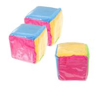 Gogogmee 3 pièces Dés Souples Éducatifs avec Poches Transparentes Cubes Apprentissage Colorés pour Garçon Fille Jeux Éveil et Développement Logique