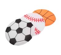 Gogogmee 3 Pièces Disque Volant Tissu Souple Mousse avec Motifs Football Baseball et Basket Pliable pour Garçon Fille Activités et Jeux Dextérieur Fête Danniversaire