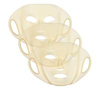Gogogmee 3 pièces Housse de Masque Silicone Réutilisable Couvre-masque Visage Confortable et Étanche Maintien Hydratation pour Soin Facial Accessoire Beauté Pliable et Lavable