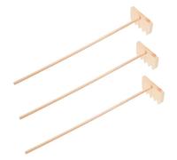 Gogogmee 3 Pièces Mini Bamboo Rake Set Portable Zen Garden Tools for Meditation and Drawing Lightweight Tabletop Decor for Home and Office