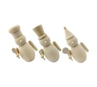 Gogogmee 3 Pièces Nutcracker Figures DIY Wooden Blank Nutcracker Dolls for Christmas Craft Projects Smooth Surface Paintable Holiday Decorations