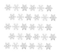 Gogogmee 30 pièces Lot de Écussons Flocons de Neige à Coudre Argentés Patchs Décoratifs pour Vêtements Chapeaux et Accessoires DIY Réparations et Personnalisations Hiver