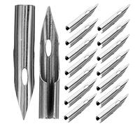 Gogogmee 30 pièces Plumes de Rechange Métalliques pour Stylos à Encre Pointe Fine pour Calligraphie et Dessin Accessoires Fournitures Scolaires pour Étudiants et Filles