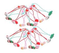 Gogogmee 30 Pièces Set de Chouchous Élastiques Garçon Fille Colorés Accessoires Cheveux Fille Sans Dommages Haute Élasticité pour Épaisseur Style Cartoons de Noël pour Fêtes et Usage