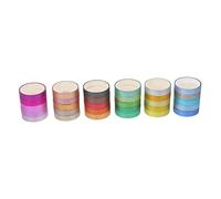 Gogogmee 30 rouleaux Lot Rubans Adhésifs Washi Paillettes Multicolores Décoratifs pour Scrapbooking DIY Masking Tape Créatif et Autocollants Artisanaux