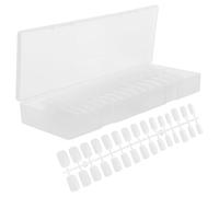 Gogogmee 300pièces Faux Ongles Courts Amovibles Kit Stickers pour Ongles et Capsules Ovales Accessoires de Nail Art pour Femmes