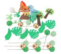 Gogogmee 33 pièces Décorations Gâteau Animaux Jungle Colorées Cake Toppers Animaux Sauvages Créatifs pour Fête Anniversaire Décor Forêt Ludique et Facile à Utiliser