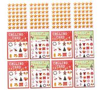 Gogogmee 37 Pièces Cartes de Bingo de Noël Jeu pour Fête Familiale et Saint-Valentin Lot de Cartes de Jeu Sécurisées et Faciles à Utiliser
