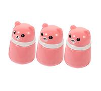 Gogogmee 3pièces Boîtes à Poudre Ours Contenants Pratiques Avec Poudres Puff Pour Appliquer Peau