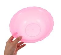 Gogogmee 4 Pièces Bassines Plastique Portable avec Bord Floral Épais pour Lavage Visage Bain de Légumes Usage Camping et Cuisine