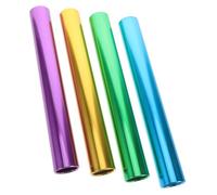 Gogogmee 4 pièces Bâtons de Relais Aluminium Légers et Ergonomiques Résistants à Usure pour Courses Athlétisme Pratique Plein Air Poignées Antidérapantes pour Compétitions Scolaires
