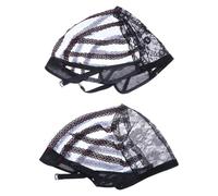 Gogogmee 4 pièces Bonnet de Perruque U Maille Élastique Respirante Accessoire Coiffure Professionnel Unique Ajustable pour Maintien Naturel des Cheveux