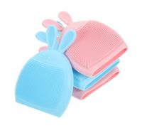 Gogogmee 4 pièces Brosse de Nettoyage Visage Silicone Massage Facial Doux Exfoliant Portable pour Peau Sensible et Délicate
