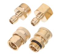 Gogogmee 4 pièces Kit de Connecteurs pour Nettoyeur Haute Pression Adaptateurs Durables Laiton et Aluminium Raccords de Tuyau Faciles à Connecter pour Pulvérisateur de Pression et Lance