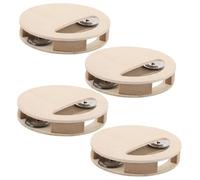 Gogogmee 4 Pièces Kit DIY de Hochet Bois Naturel Non Peint pour Garçon Fille Sensoriel Montessori Percussion pour Développement Infantile et Peinture