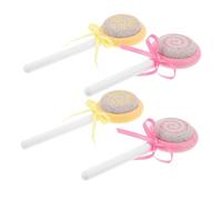 Gogogmee 4 Pièces Lollipop Shaped Double Sided Foot Pumice Stones For Calluses Removal Pedicure Tool Portable Exfoliation For Feet And Hands