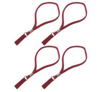 Gogogmee 4 Pièces Lot de 4 Dragonnes Antidérapantes pour Cannes de Marche, Réglables, en Rotin Rouge, Accessoires Sécurisés pour Bâtons de Randonnée et Béquilles, Adaptées aux Personnes