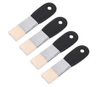 Gogogmee 4 Pièces Lot de 4 Pinceaux Plats en Nylon avec Manche en Bois, Petit Format, pour Aquarelle et Peinture à L’Huile, Pinceaux Professionnels d'artiste pour Travaux Précis et Loisirs