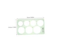 Gogogmee 4 pièces Lot de Règles Géométriques Translucides Plastique Modèles de Dessin Précis pour École et Bureau Outils Pratiques pour Mesures et Dessin Technique