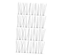 Gogogmee 4 pièces Oiseaux Acier Inoxydable Kit Barrière Dissuasive pour Toit Balcon et Jardin Humaine pour Éloigner Pigeons et Corbeaux