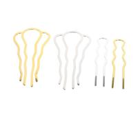 Gogogmee 4 pièces Peignes à Cheveux Latéraux Métalliques pour Femmes Lot de Accessoires DIY pour Coiffure Élégante Résistants et Décoratifs pour Mariages et Événements