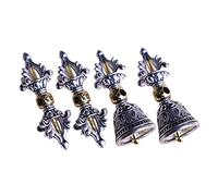 Gogogmee 4 pièces Pendentif Rétro Vajra et Cloche Bouddhiste Vintage Lot de Décoratives Résistantes pour Collier et Porte-clés Accessoires Religieux Durables