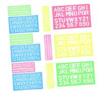 Gogogmee 4 pièces Pochoirs Lettres Réutilisables Modèles Plastique Lavables pour Peinture Pochoir Spray Compact Multi-usage Garçon Fille et DIY