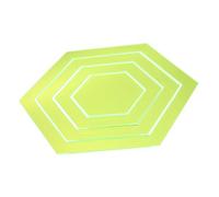 Gogogmee 4 pièces Règle de Quilting Hexagone Acrylique Transparentes pour Couture Patchwork DIY Modèles de Couture Précis pour Découpe