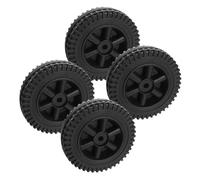 Gogogmee 4 pièces Roues de Rechange pour Barbecue Plastique Noir Roulettes Directionnelles Résistantes pour Chariot de Cuisson Extérieur de Faciles à Installer