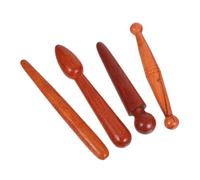 Gogogmee 4 Pièces Set de Bâtons de Massage pour Acupression Réflexologie et Massage Manuel des Mains et Outils Traditionnels Chinois pour Physique