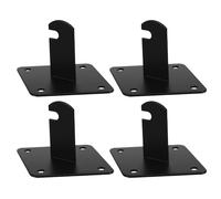 Gogogmee 4 Pièces Supports Muraux de Bureau en Métal Lot de 4, Supports de Panneaux Grillagés Triples pour Étagères Murales, Fixation Stable pour Entrepôt, Magasin, Vestiaire et Espace de