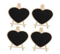 Gogogmee 4 pièces Tableau Bois Panneaux Tableau Verticals pour Messages Décoratifs Support Craie pour Garçon Fille et Bureaux Ornement de Table Polyvalent pour Fêtes et