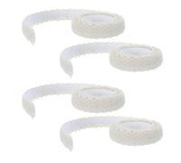 Gogogmee 4 Rouleaux Ruban de Dentelle Décoratif en Coton Auto-adhésif, Garniture en Tissu Délicate et Ferme, pour Scrapbooking et Montage Artisanal, 4 Rouleaux de 2 Yards