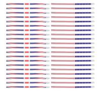 Gogogmee 40 pièces Lot de Crayons Bois Drapeaux Usa et Royaume-uni avec Gommes Crayons Écriture pour Garçon Fille Fournitures Scolaires et Fêtes Patriotiques