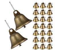 Gogogmee 40 Pièces Mini Cloches Vintage Métal Décorations Suspendues pour Carillons Éoliens Ornements Artisanaux pour Porte Arbre de Noël Mariage et Temple