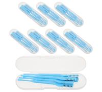 Gogogmee 48 Pièces Tondeuse à Poils de Nez Manuelle Double Tête Cuillère Cure-Oreille, 6 Pièces Bleues, Outil d'Épilation Nasal Sûr et Portable pour Soins Personnels et Nettoyage du Cérumen