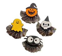 Gogogmee 4pièces Accessoires De Cheveux Halloween Barrettes Fantômes Citrouilles Squelettes Et Monstres Pour Fêtes Et Cosplay