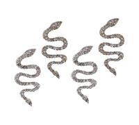 Gogogmee 4pièces Décorations Manucure Chic Accessoires Art Ornements Avec Strass Forme De Serpent Pour Créations Nail Art