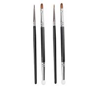 Gogogmee 4pièces Pinceau Correcteur Double Tête pour Anticerne Pinceau Éponge Maquillage Teint Applicateur Précis pour Fards à Paupières