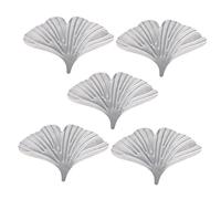 Gogogmee 5 Pièces Décoration Ginkgo Métal Ornements de Ginkgo pour Salon Bureau et Chambre Accessoires Naturels pour Centre de Table et Décorations Murales