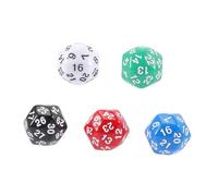 Gogogmee 5 pièces Dés à Faces Acrylique Accessoires de Jeu pour Fêtes et Bar Multi-Faces Colorés pour Animation Sociale