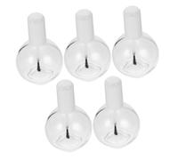 Gogogmee 5 pièces Flacons Vernis à Ongles Verre Recharges avec Brosse et Couvercle Blanc Bouteilles Vides Transparentes pour Gel et Laque Portable et Étanche pour Usage Personnel et