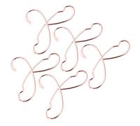 Gogogmee 5 pièces Lot de Cintres Miniatures pour Vêtements de Poupée Accessoires Ornements Support Métallique Rose Doré pour Rangement et Présentation de Vêtements de Poupées