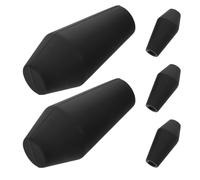 Gogogmee 5 Pièces Lot de Pointes de Flèches Caoutchouc Souple pour Tir à Arc Extérieur Embouts Sûrs et Résistants Accessoires Archerie Noirs pour Jeux Plein Air