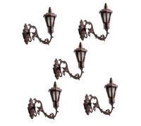 Gogogmee 5 pièces Mini Wall Lamp Model Set Simulation Applique Murale Miniature pour Décoration Chambre et Maison de Poupée Lumière Blanche Antique pour Micro-Paysage DIY
