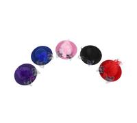 Gogogmee 5 Pièces Miniature Doll Hats with Flower Net Small Party Hats for Dolls and Toys Mini Fancy Top Headwear for Dollhouse Tea Party and DIY Decoration